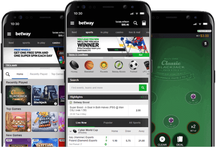 Betway app allows you to play everywhere you want
