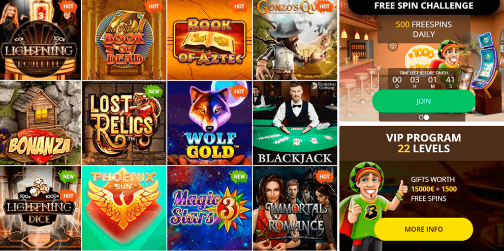 Bob casino games variety