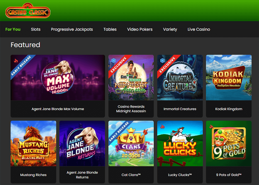Casino classic variety of games