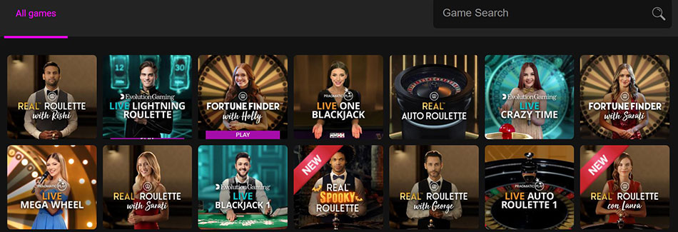 Jackpot City Canada live casino games