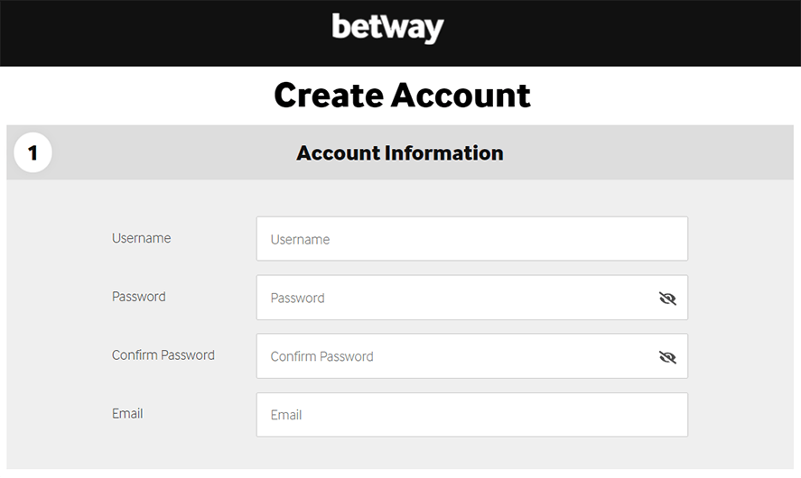 Betway canada register form