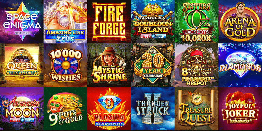 Zodiac casino slots game selection