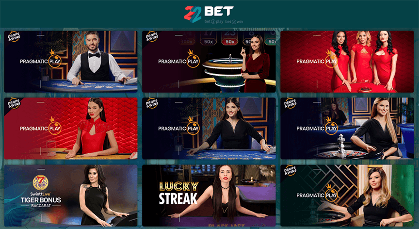 22bet casino live games