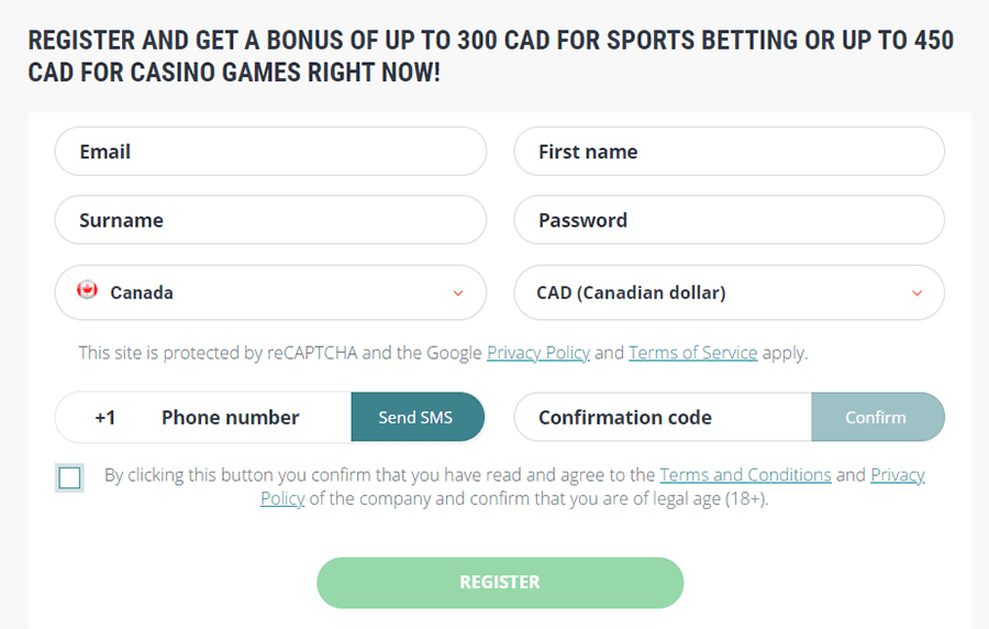 22bet casino register