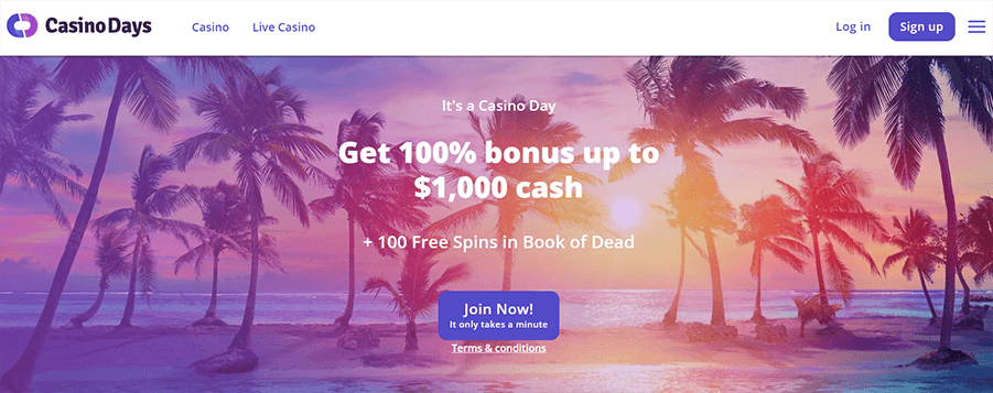 Casino Days bonus